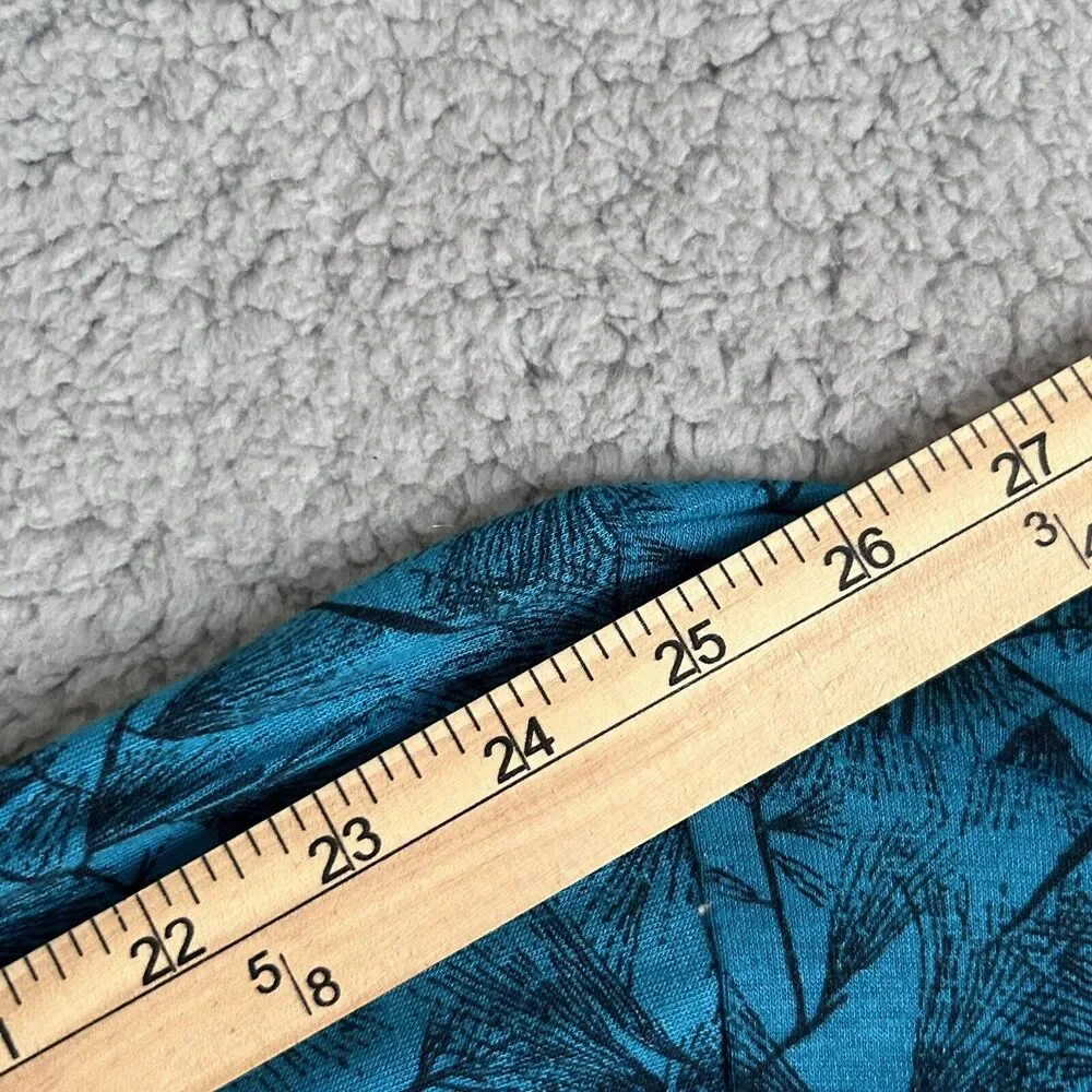 Vintage REI Mens L Quarter Zip Long Sleeve Pullover Shirt Blue Print Outdoor - Picture 13 of 15